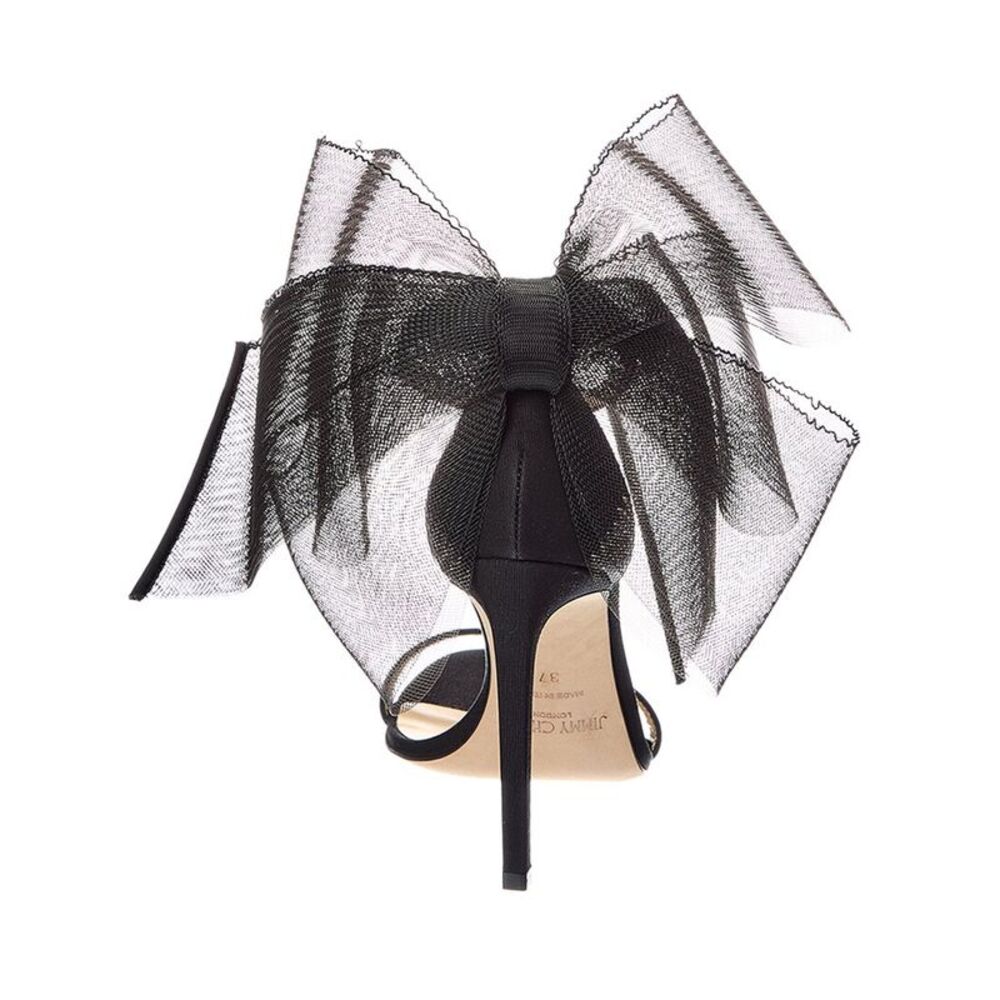Jimmy Choo Aveline 100 Suede Sandal, Black - Picture 3 of 5